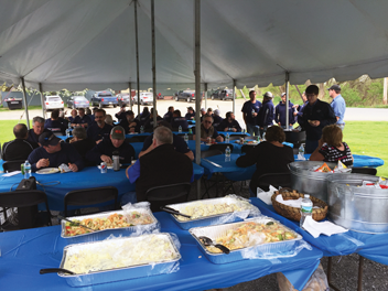 A very rare occasion: all ARC employees in one location enjoying lunch together.