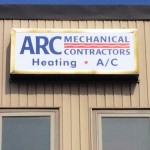 ARC’s new lighted sign above our new office windows faces Glen Road.